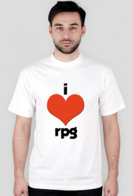 T-shirt "i love rpg" męski