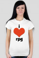 T-shirt "i love rpg" damski