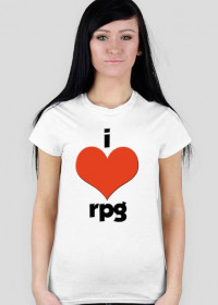 T-shirt "i love rpg" damski