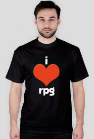T-shirt "i love rpg" męski