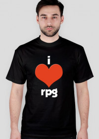 T-shirt "i love rpg" męski
