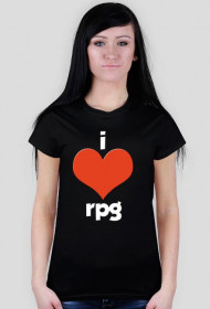 T-shirt "i love rpg" damski