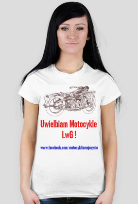 Koszulka mtmż #Uwielbiam Motocykle damska