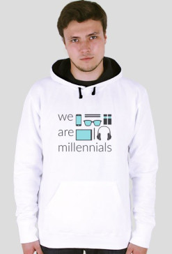 We are millennials - męska bluza mp3