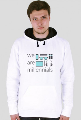 We are millennials - męska bluza mp3
