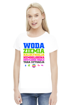 Woda Ziemia Halucynacja Dwutlenek Węgla Taka Sytuacja v2 (by Szymy.pl) - jasna damska