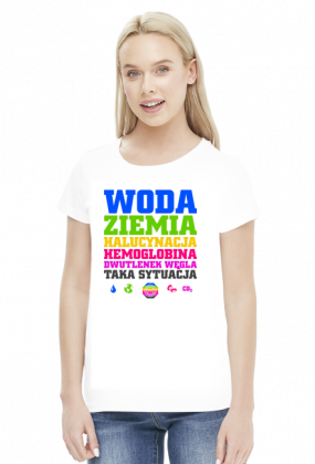 Woda Ziemia Halucynacja Dwutlenek Węgla Taka Sytuacja v2 (by Szymy.pl) - jasna damska