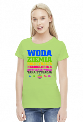 Woda Ziemia Halucynacja Dwutlenek Węgla Taka Sytuacja v2 (by Szymy.pl) - jasna damska