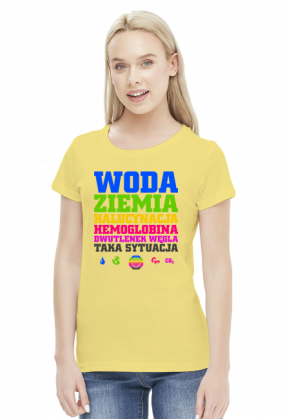 Woda Ziemia Halucynacja Dwutlenek Węgla Taka Sytuacja v2 (by Szymy.pl) - jasna damska