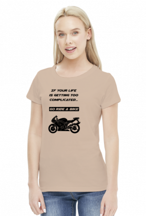 Go ride a bike! damska koszulka