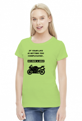 Go ride a bike! damska koszulka