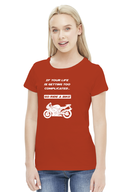 Go ride a bike! damska koszulka 2