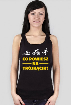 Koszulka dla triatlonistki. Co powiesz na trójkącik? (czarna)