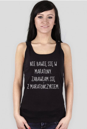 Koszulka dla kibicki maratończyka. (czarna)