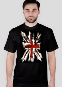 Flaga brytyjska koszulka męska pion