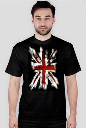 Flaga brytyjska koszulka męska pion