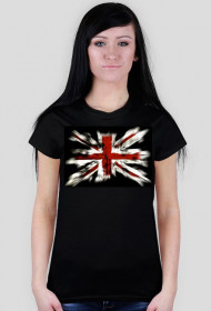 Koszulka z flagą Wielkiej Brytanii czarna