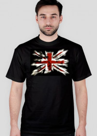 Koszulka z flagą brytyjską czarna męska