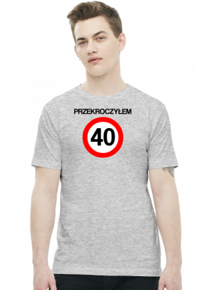 Prezent na 40 urodziny - Przekroczyłem 40-tkę koszulka biała