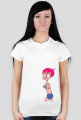 Cartoon girl biała