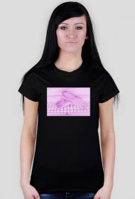 t-shirt: pointy na fortepianie black