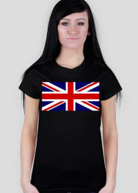 Koszulka flaga brytyjska damska czarna
