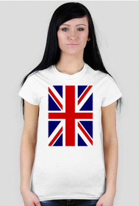 Flaga brytyjska poszarpana - T-shirt damski