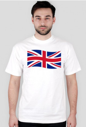 Flaga brytyjska falująca - koszulka męska