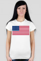 Flaga USA koszulka damska