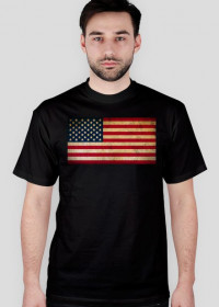 Koszulka flaga amerykańska grunge