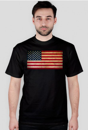 Koszulka flaga amerykańska grunge