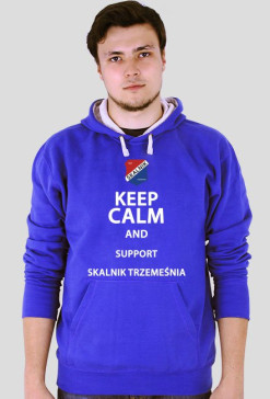 Bluza "KEEP CALM" niebieska, czerwona