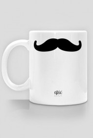 KUBEK Z WĄSEM - kubek, biały