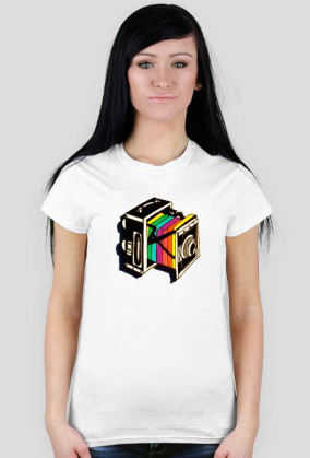 T-shirt damski Camera retro