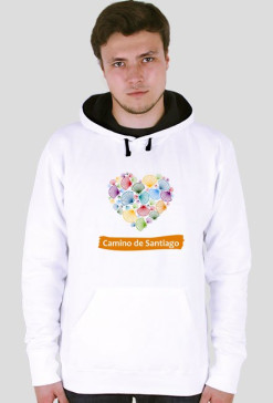 Serce Camino- bluza z kapturem dwukolorowa