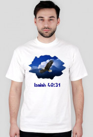 Koszulka męska biała - Isaiah 40:31