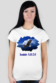 Koszulka żeńska biała - Isaiah 40:31