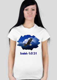 Koszulka żeńska biała - Isaiah 40:31