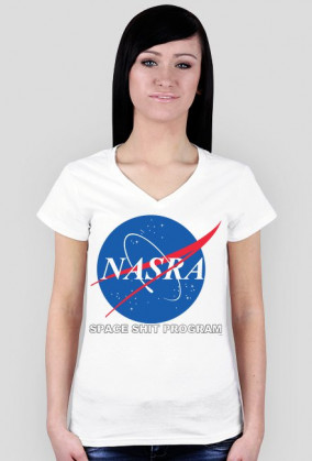 NASRA space shit program T-shirt damski