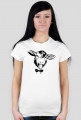 T-shirt damski z czarną owcą.