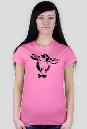 T-shirt damski z czarną owcą.