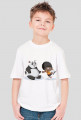 Koszulka chłopięca - panda i chłopiec