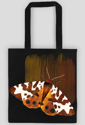 Torba czarna z dwustronnym nadrukiem - ćma/ free time