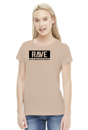 Koszulka damska RAVE Eat Sleep Rave Repeat.