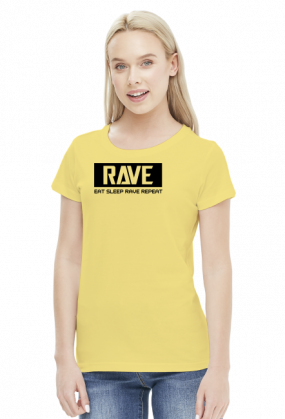 Koszulka damska RAVE Eat Sleep Rave Repeat.