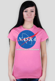 NASRA space shit program T-shirt damski