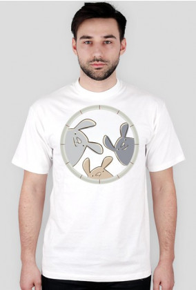Koszulka męska - t-shirt - króliczki