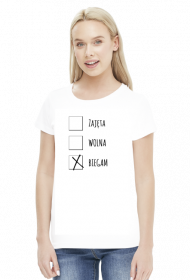 T-shirt dla biegaczki. Status związku.