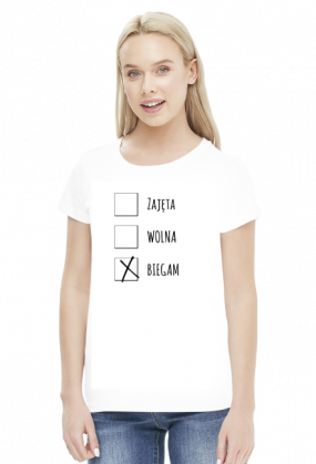 T-shirt dla biegaczki. Status związku.