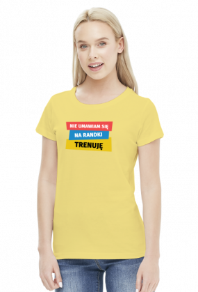 T-shirt biegaczki. Nie umawiam się na randki. Trenuję.